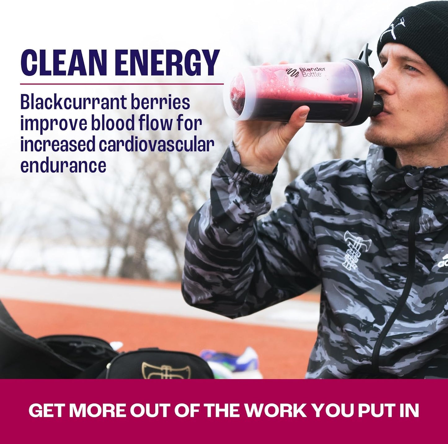 All Natural Vegan Pre Workout with Blackcurrant Flavor for Clean Energy, Endurance, and Recovery - Caffeine Free - 20 Packets - Informed Sports Certified