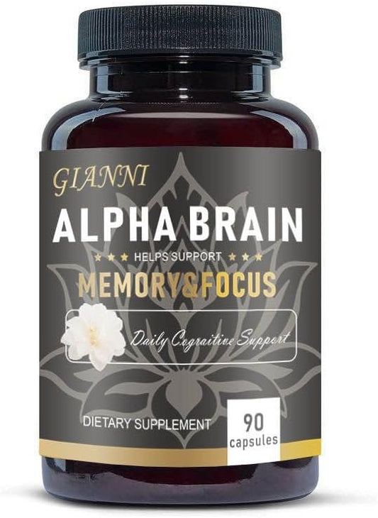 A.l.p.h.a B.r.a.i.n Nootropic Supplement 90 Capsules - Boost Memory, Concentration, and Cognitive Function