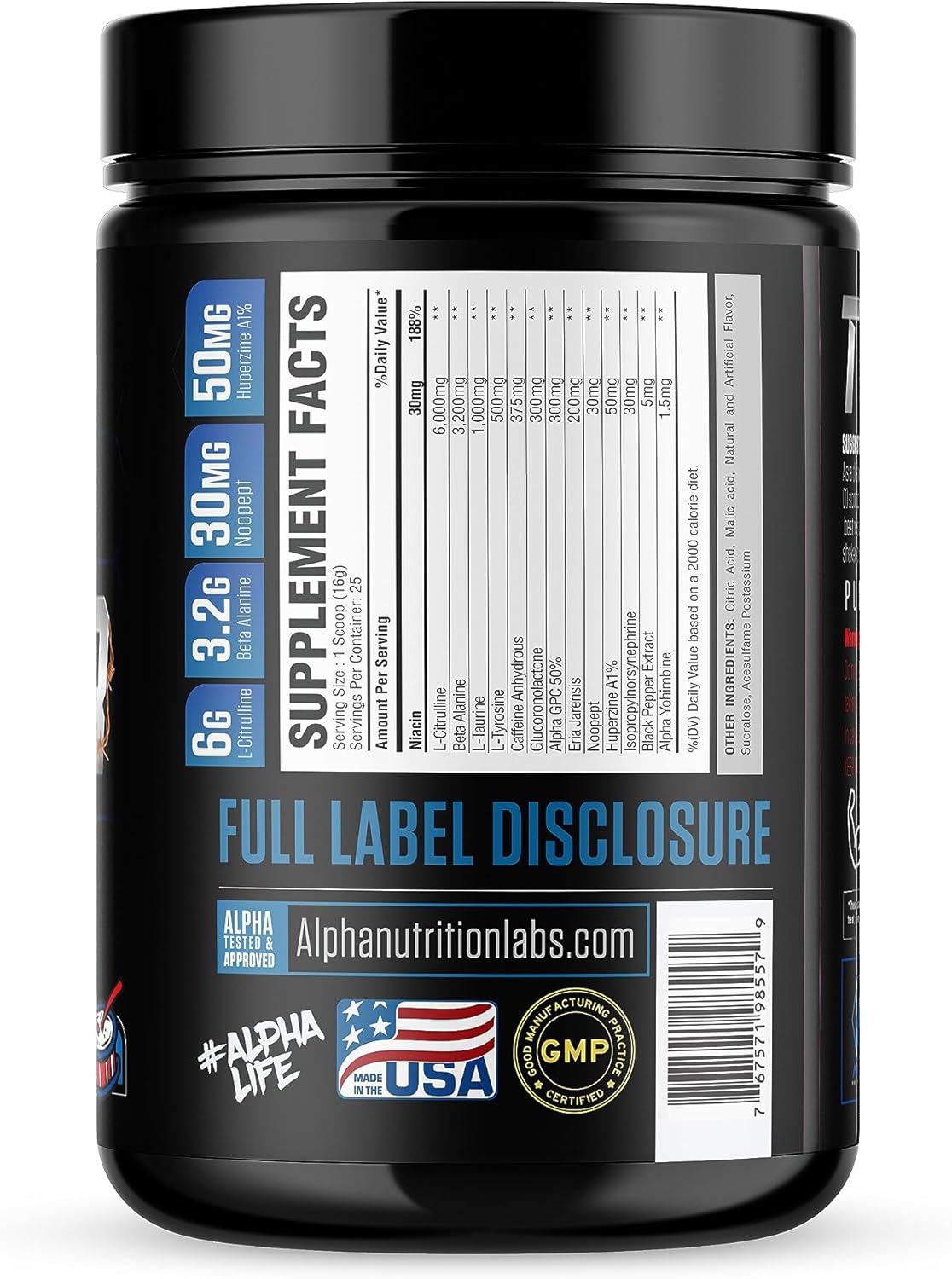 Alpha Nutrition Labs Twister Advanced Pre-Workout Powder - Bomb Blast Flavor - Boost Energy and Performance