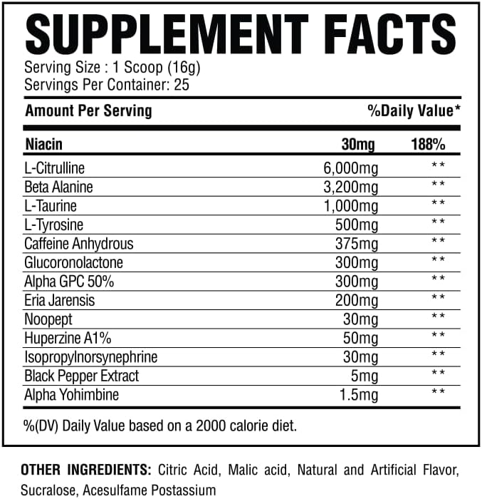 Alpha Nutrition Labs Twister Advanced Pre-Workout Powder - Bomb Blast Flavor - Boost Energy and Performance