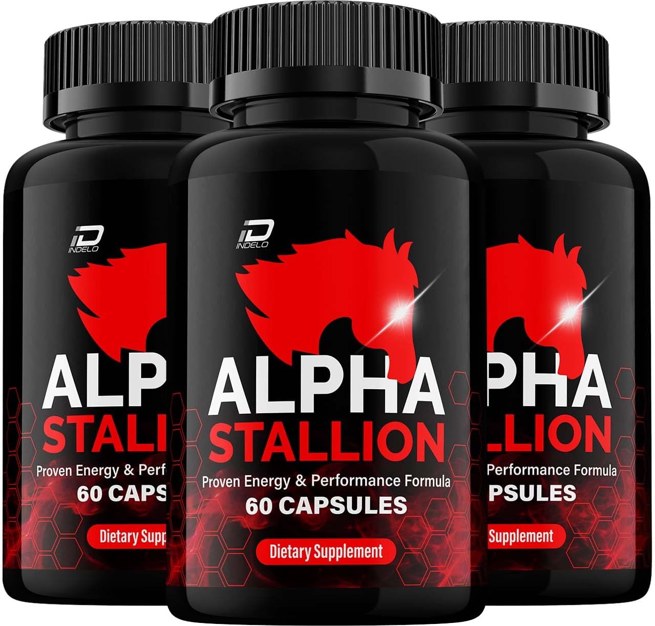 Alpha Stallion Pills - High Performance Formula for Maximum Strength - All-Natural Ingredients - 3 Pack, 180 Capsules - StallionAlpha Reviews