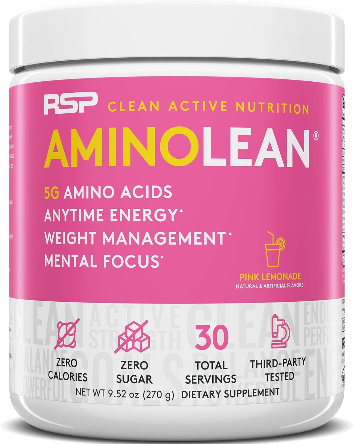 AminoLean Pre & Post Workout Bundle - Pink Lemonade & Blood Orange (30 Servings Each) by RSP Nutrition