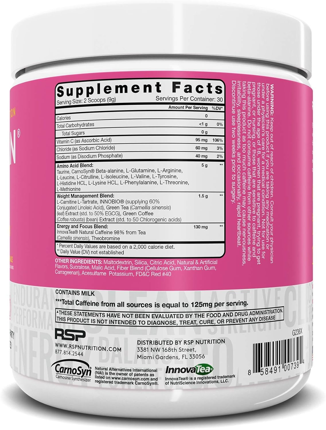 AminoLean Pre & Post Workout Bundle - Pink Lemonade & Blood Orange (30 Servings Each) by RSP Nutrition