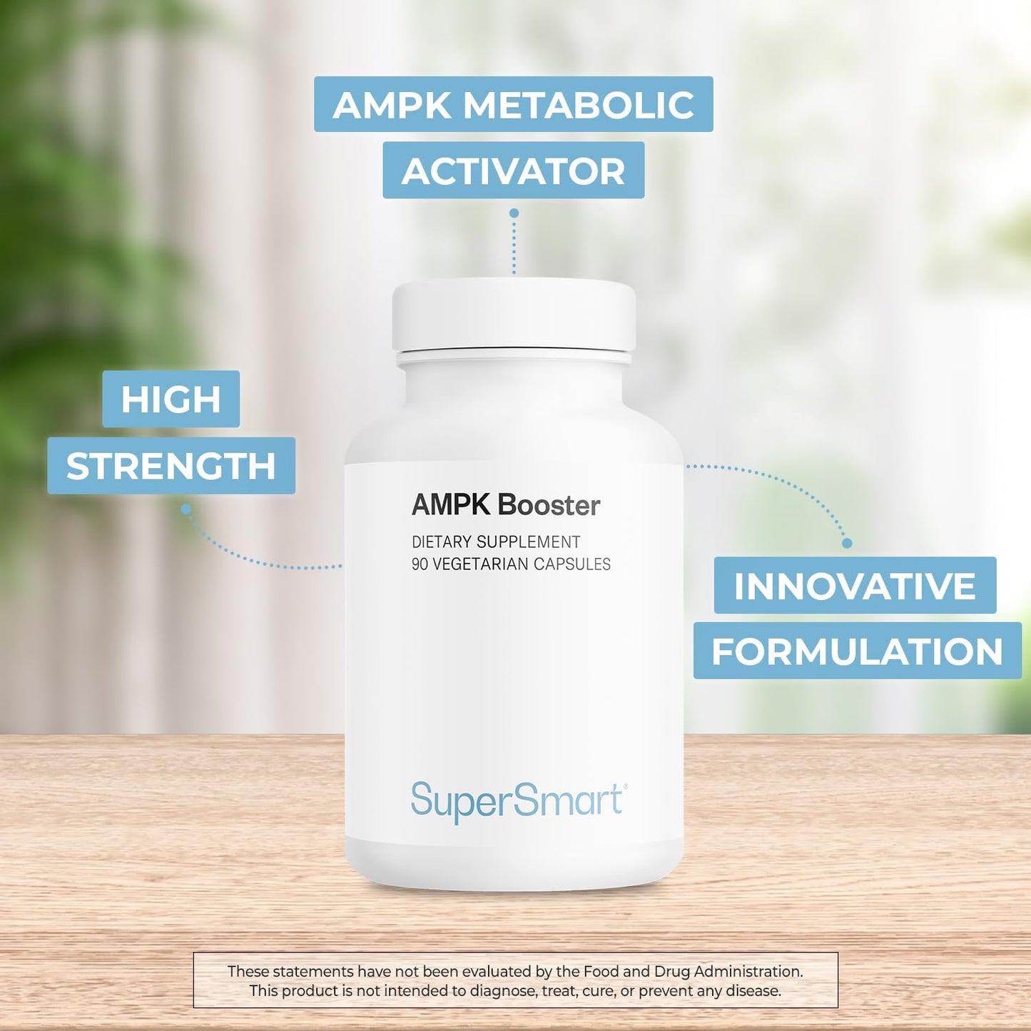AMPK Metabolic Activator with Berberine - Supersmart - Non-GMO & Gluten Free - 90 Vegetarian Capsules