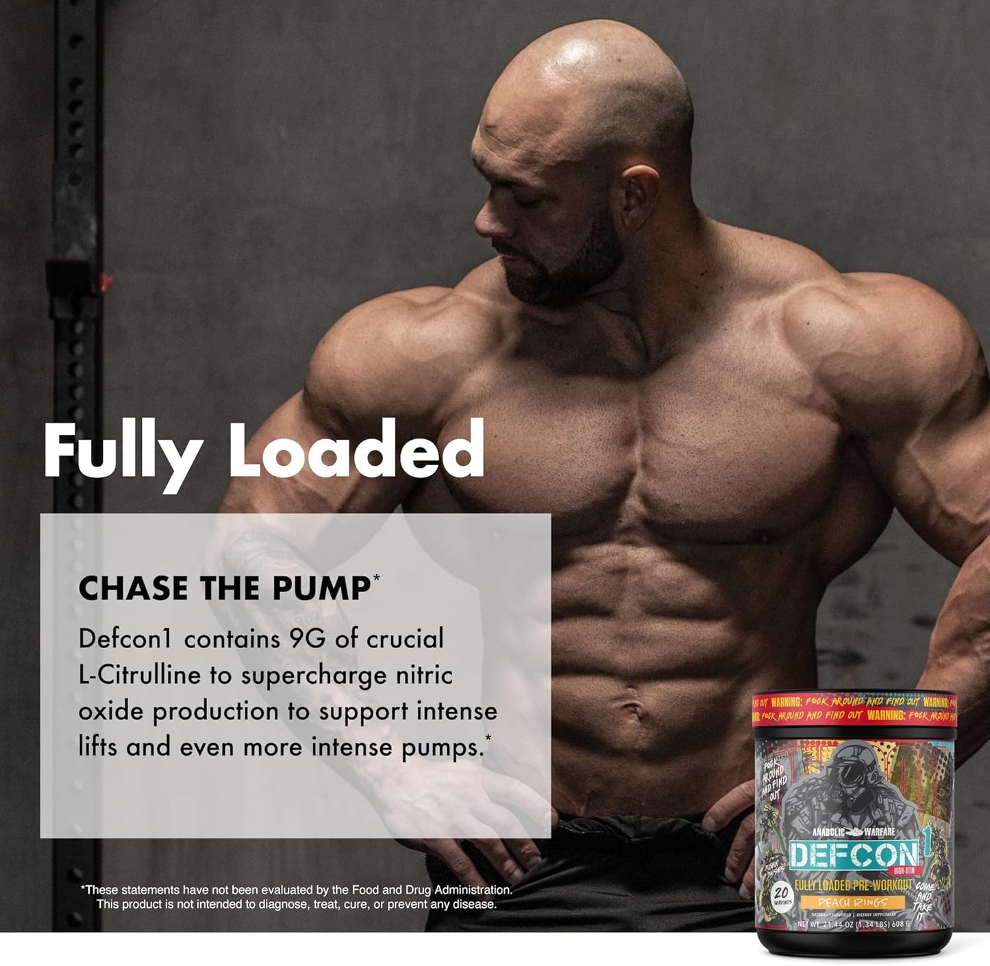 Anabolic Warfare Defcon1 High Stim Pre-Workout Powder - Fruit Explosion Flavor - 20 Servings
