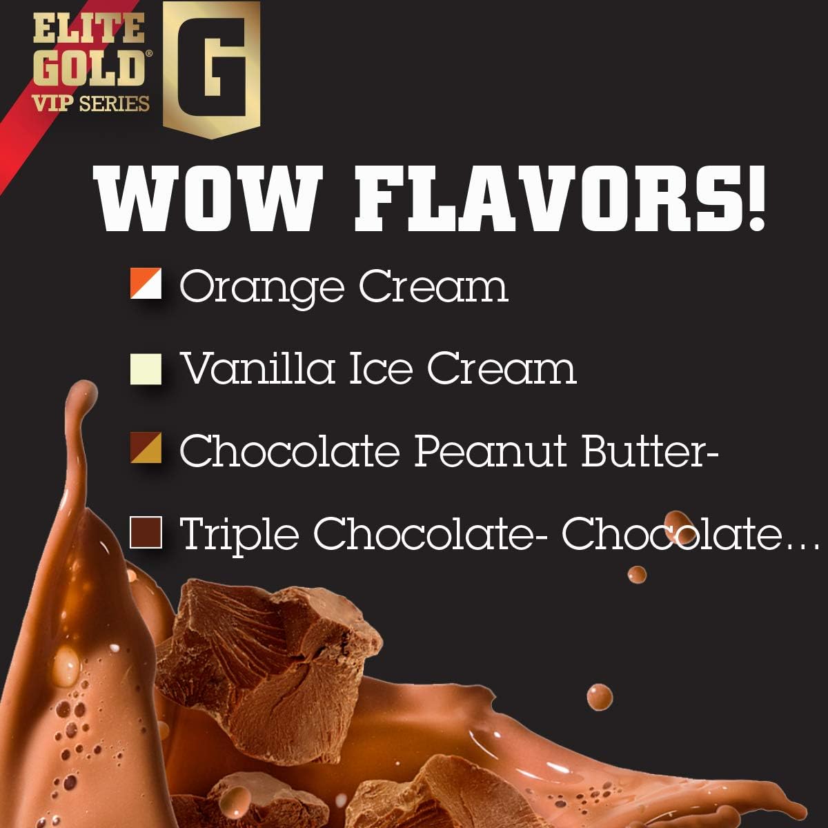 Annex Zero Elite Gold VIP Series Whey Protein Powder with BCAAs - Chocolate Peanut Butter Flavor - 2lb Tub