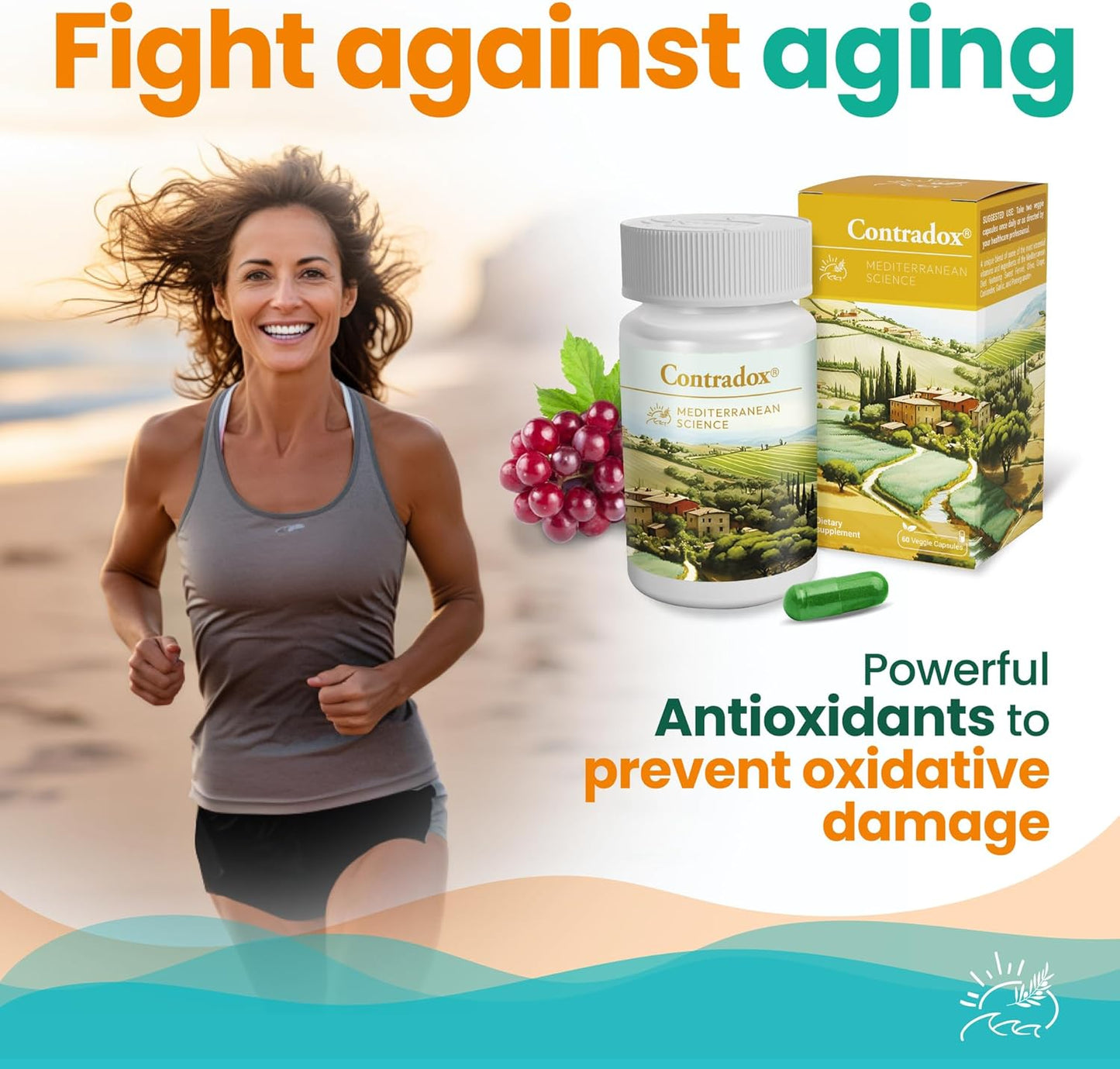 Anti-Aging Resveratrol Capsules with Vitamins E, C, D, and Selenium - Mediterranean Diet Supplement