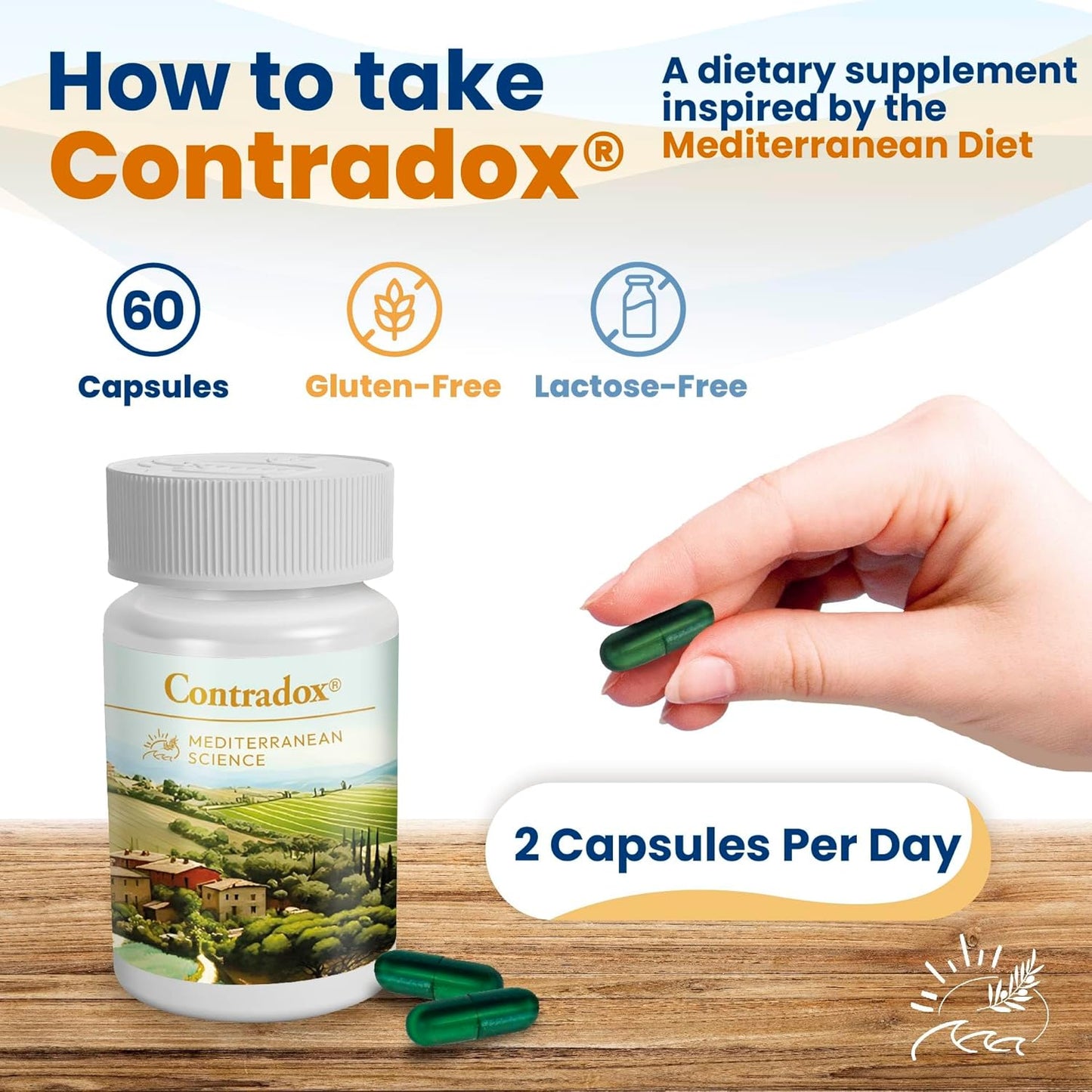 Anti-Aging Resveratrol Capsules with Vitamins E, C, D, and Selenium - Mediterranean Diet Supplement