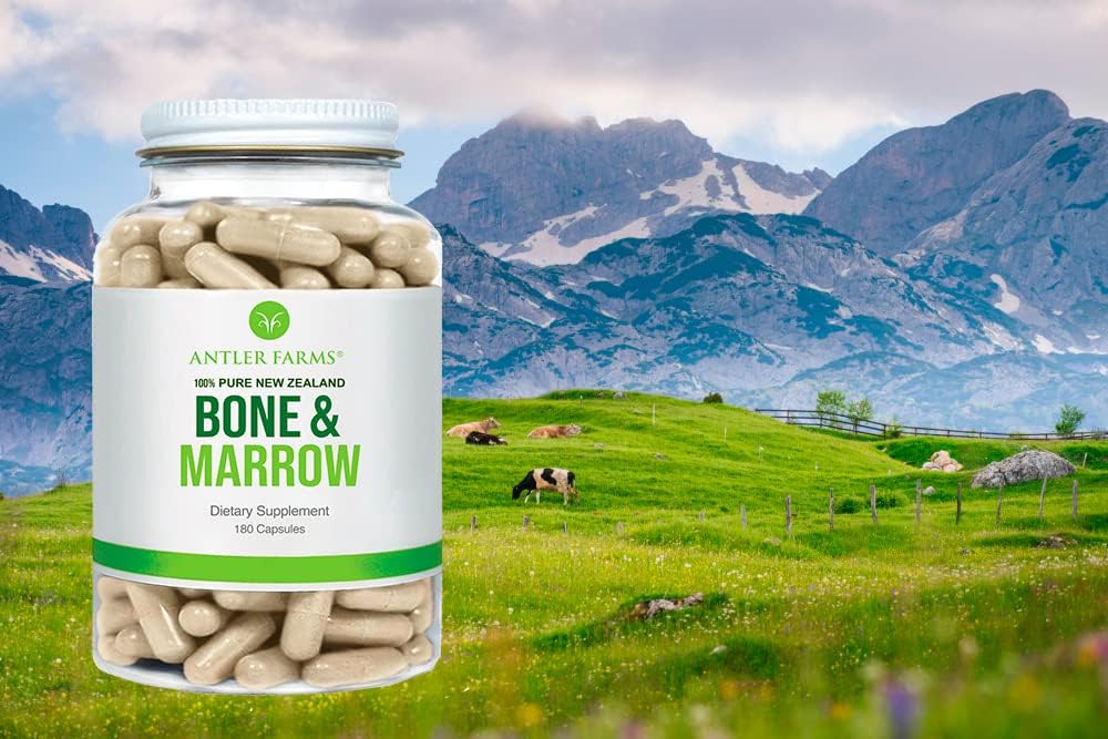 Antler Farms - Premium New Zealand Beef Organ & Bone Marrow Bundle - 180 Capsules - Cold Processed Supplement