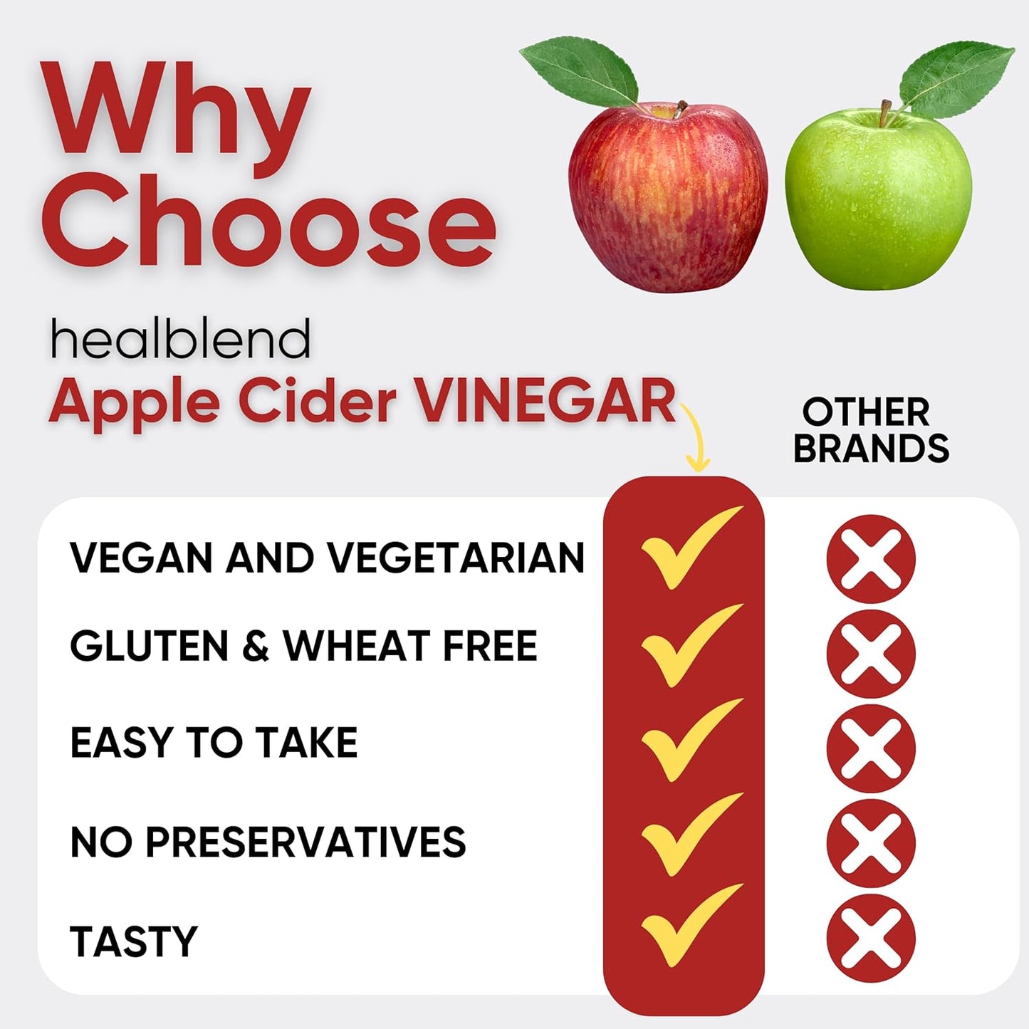 Apple Cider Vinegar Gummy Vitamins 1000MG Per Serving with Vitamin B12, Pomegranate & Beet Juice - 60 Count, Gelatin-Free, Gluten-Free, Vegan & Non-GMO