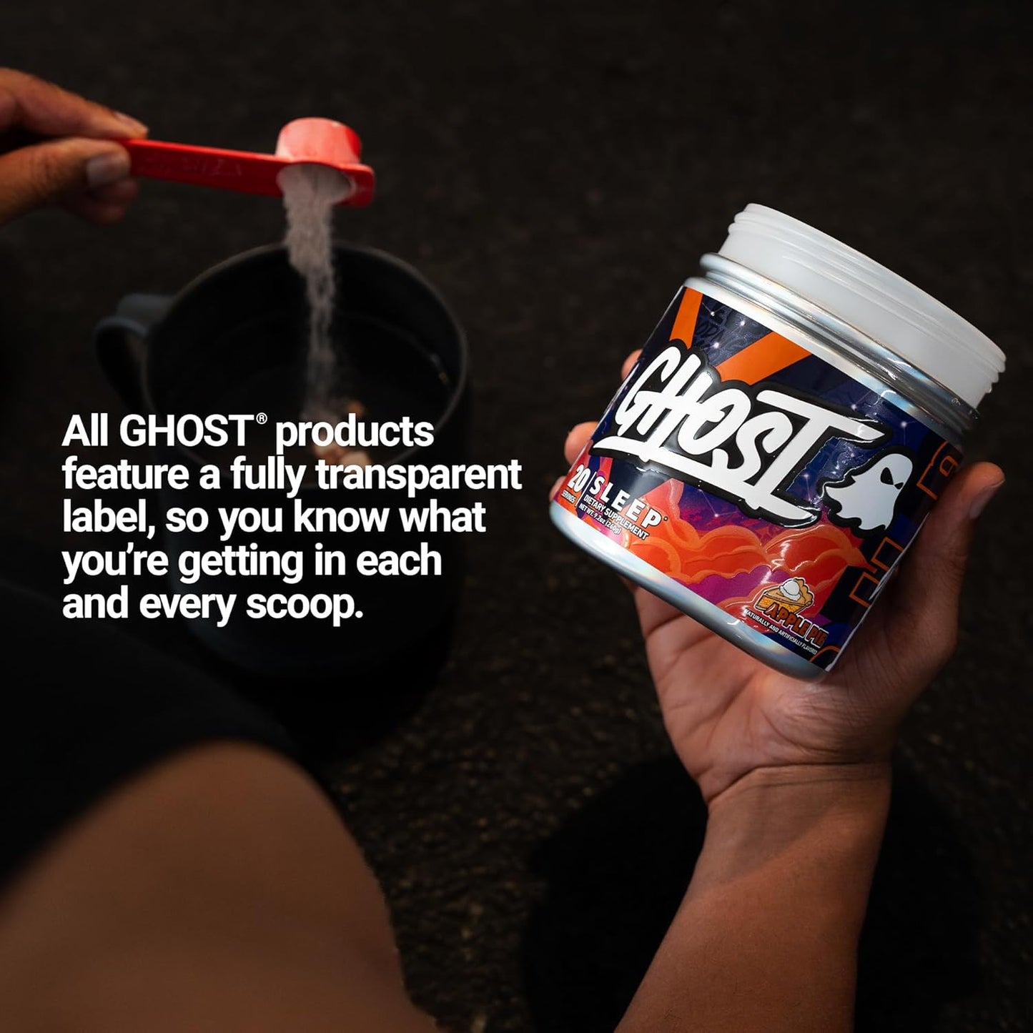 Apple Pie GHOST Sleep Dietary Supplement - Premium Ingredients for Recovery & Rest, Including Melatonin, Colostrum & Ashwagandha - Supports Quality Sleep - Gluten-Free & Sugar-Free Formula