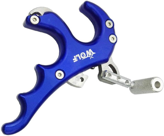 Archery 4 Finger Release Aid Compound Bow Trigger Grip Caliper for Outdoor Hunting