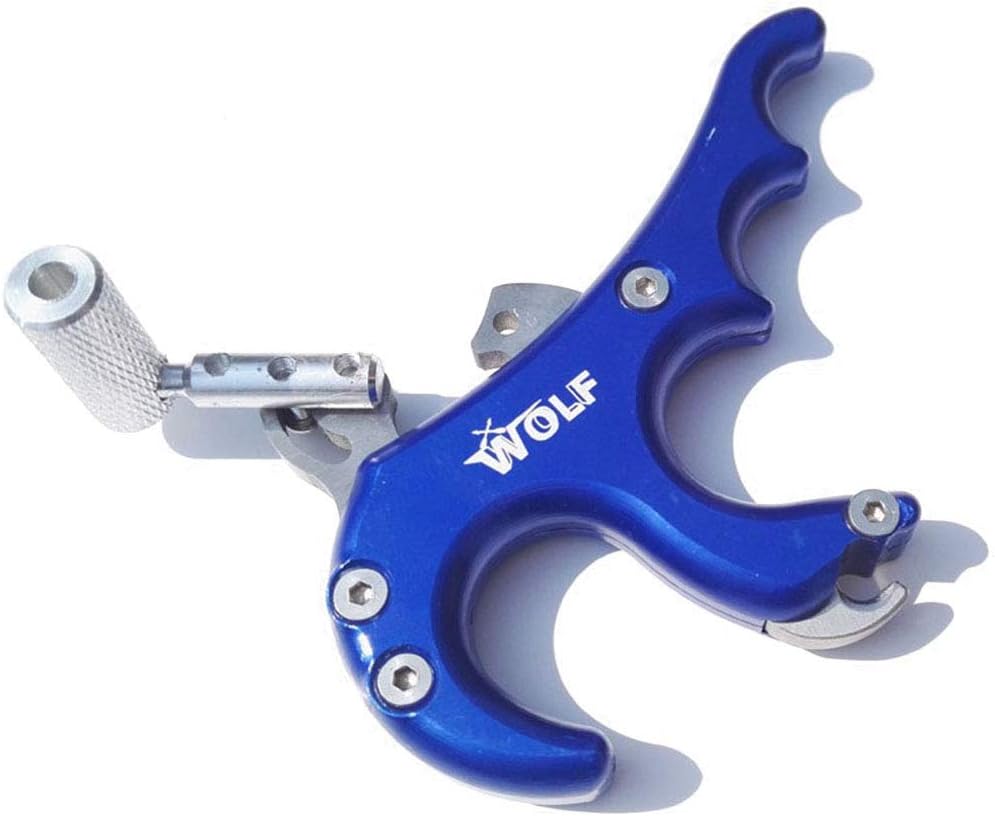 Archery 4 Finger Release Aid Compound Bow Trigger Grip Caliper for Outdoor Hunting