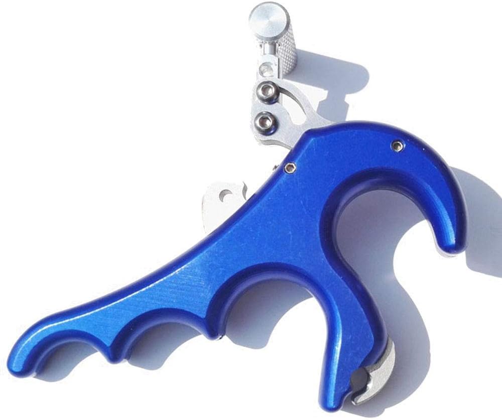 Archery 4 Finger Release Aid Compound Bow Trigger Grip Caliper for Outdoor Hunting