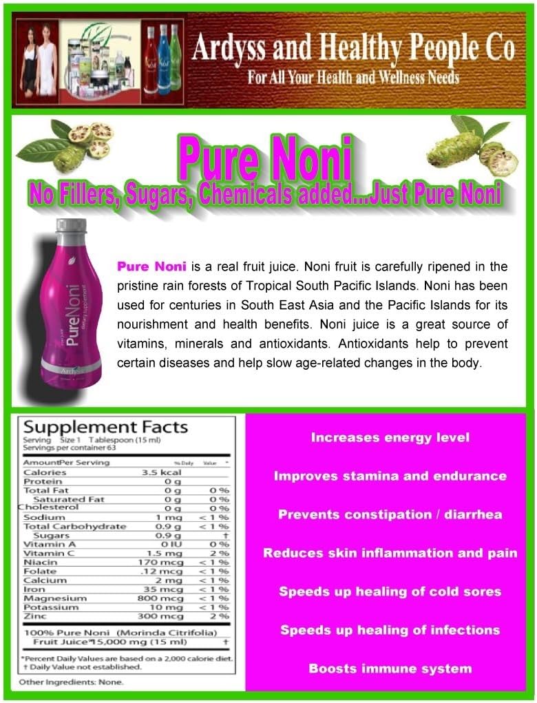 Ardyss Pure Noni Supplement for a Healthy Diet and Lifestyle