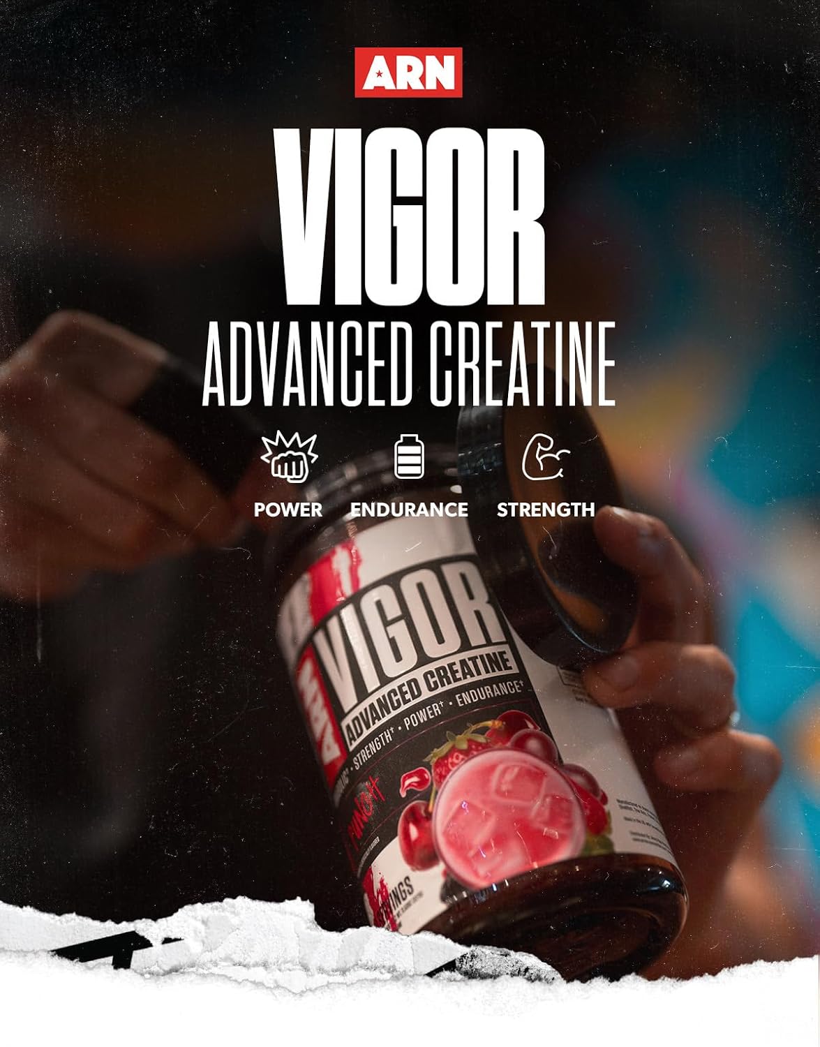 Arms Race Nutrition ARN Vigor Advanced Creatine Formula Rainbow Sherbet 30 Servings