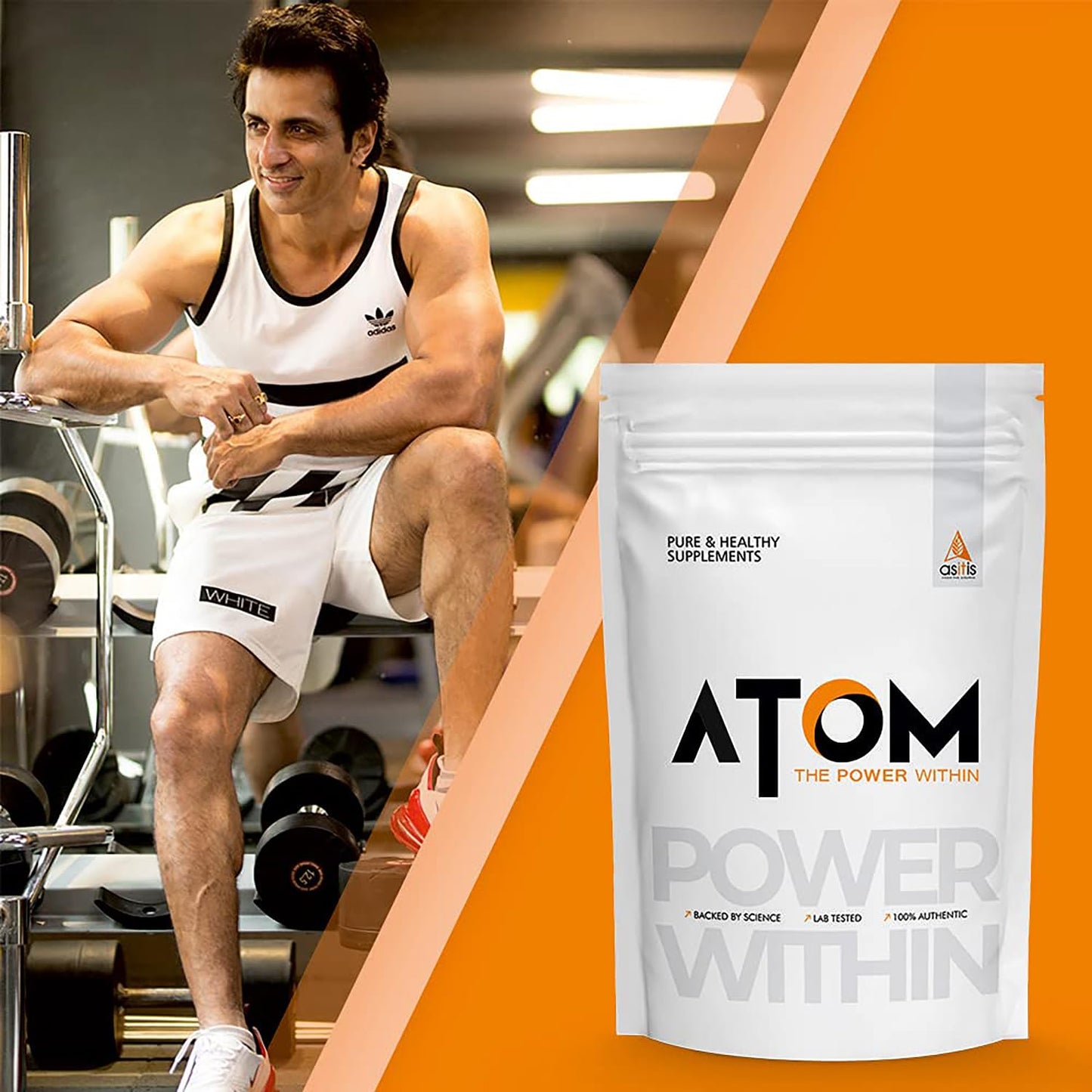 Asitis Nutrition AS-IT-is Atom Whey Protein 1kg/35.2 Oz with Digestive Enzymes - French Vanilla Flavor, 27g Protein, 5.7g BCAA - USA Labdoor Certified