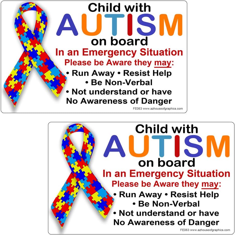 Autism Awareness Bumper Stickers 2 Pack for Vehicles - AZ House of Graphics
