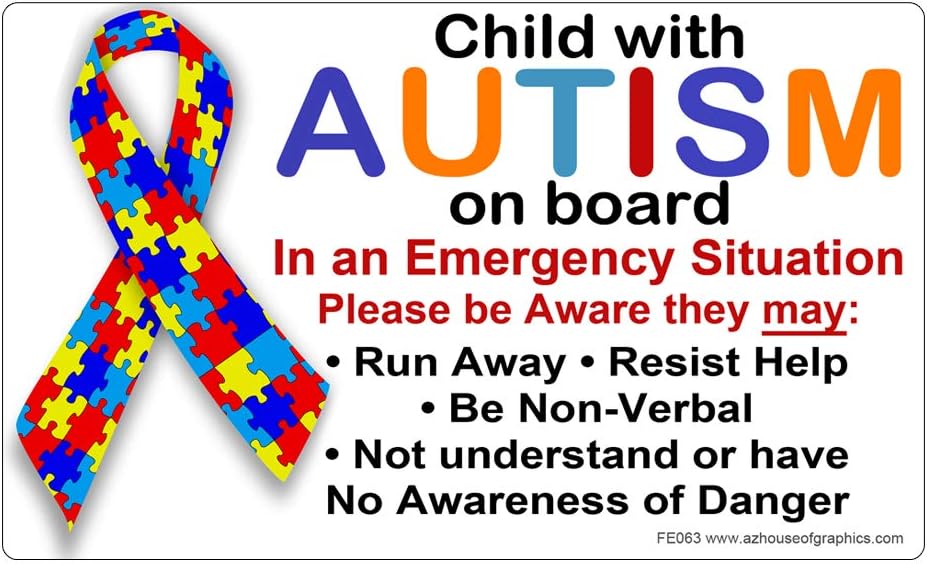 Autism Awareness Bumper Stickers 2 Pack for Vehicles - AZ House of Graphics