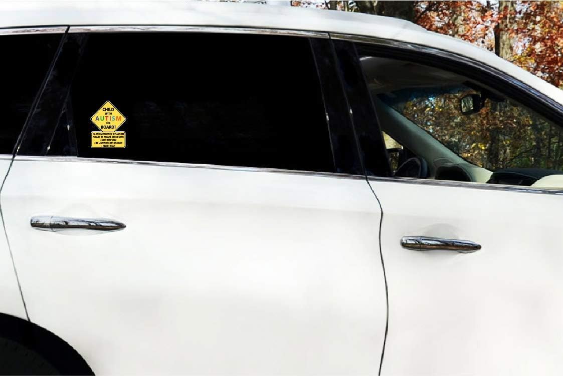 Autism Awareness Combo Pack: Child with Autism On Board Car Decal for Better Visibility and Safety