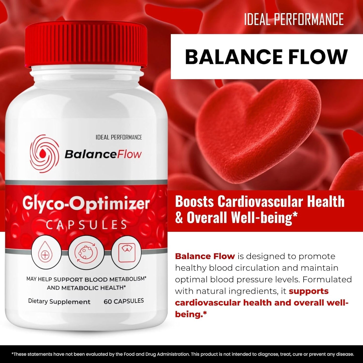 Balance Flow Glyco Optimizer Supplement Capsules - Maximum Strength Health & Wellness Support (2 Pack)