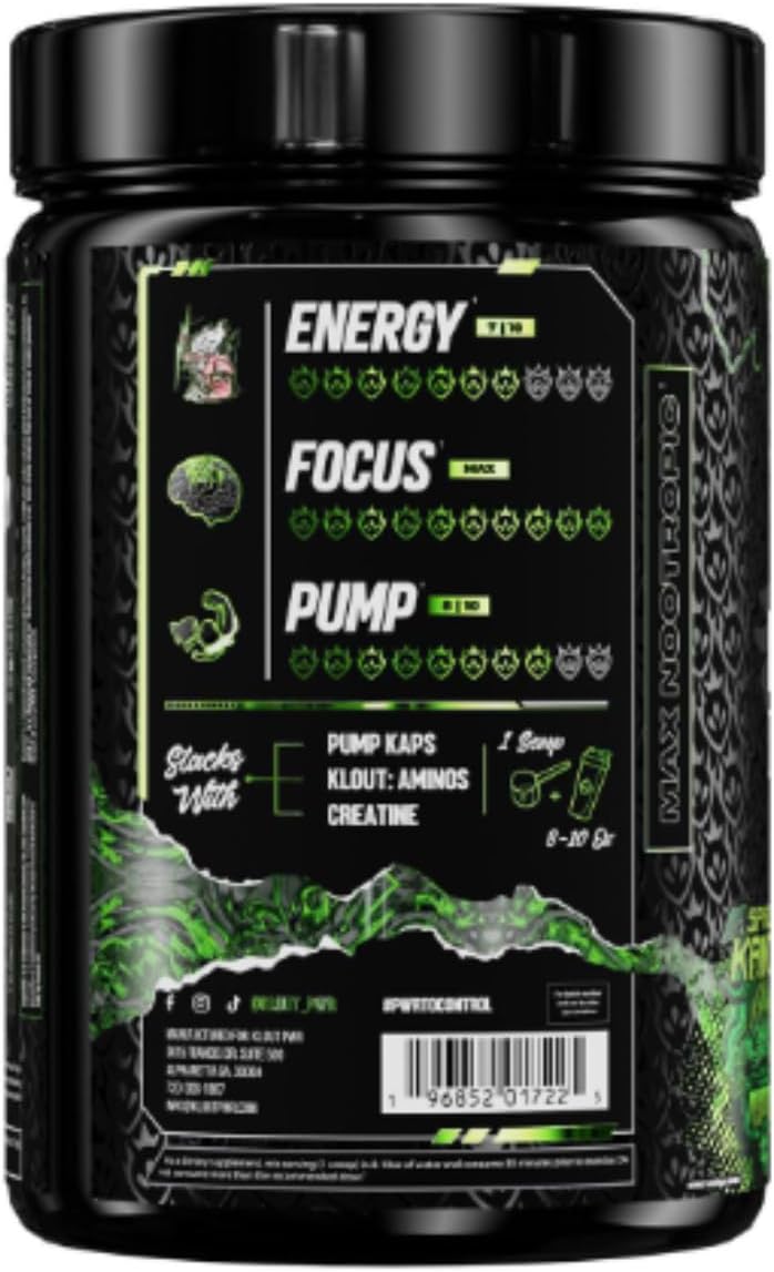 Balanced Energy Pre-Workout Supplement with L-Tyrosine, Alpha GPC, Theacrine, CognatiQ, and Beta-Alanine - Boost Workout Performance and Focus - Space Kandy Formula
