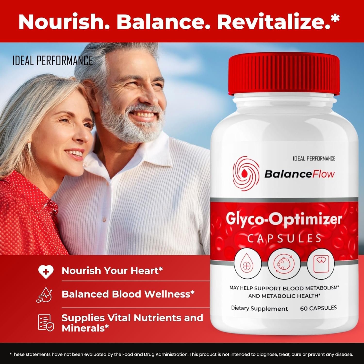 BalanceFlow Glyco Optimizer Supplement Capsules - Maximum Strength All Natural Formula for Health & Wellness Support (3 Pack)