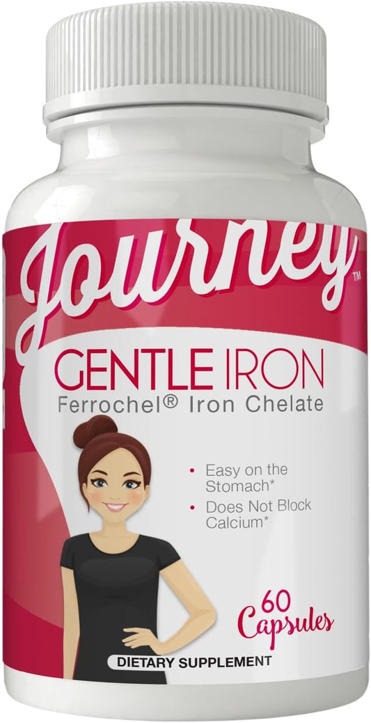 Bariatric Eating Journey 30mg Ferrochel Iron Capsules - Gentle Chelated Formula (60 Count)