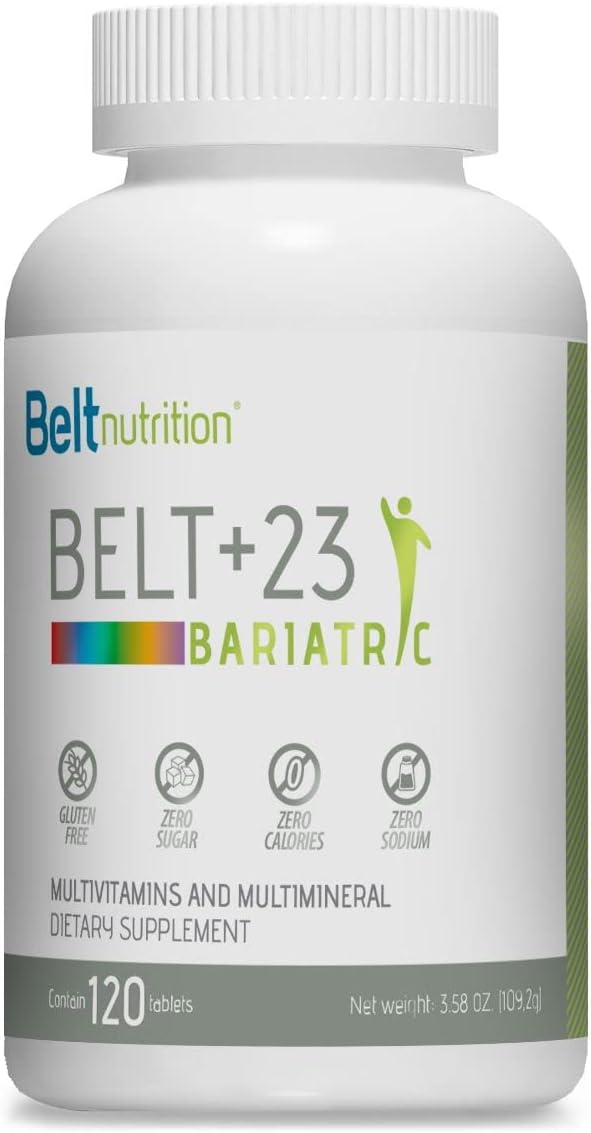 Bariatric Multivitamin with Iron for Gastric Bypass & Sleeve Gastrectomy - 1 Month Supply - No Flavor - Belt Nutrition +23