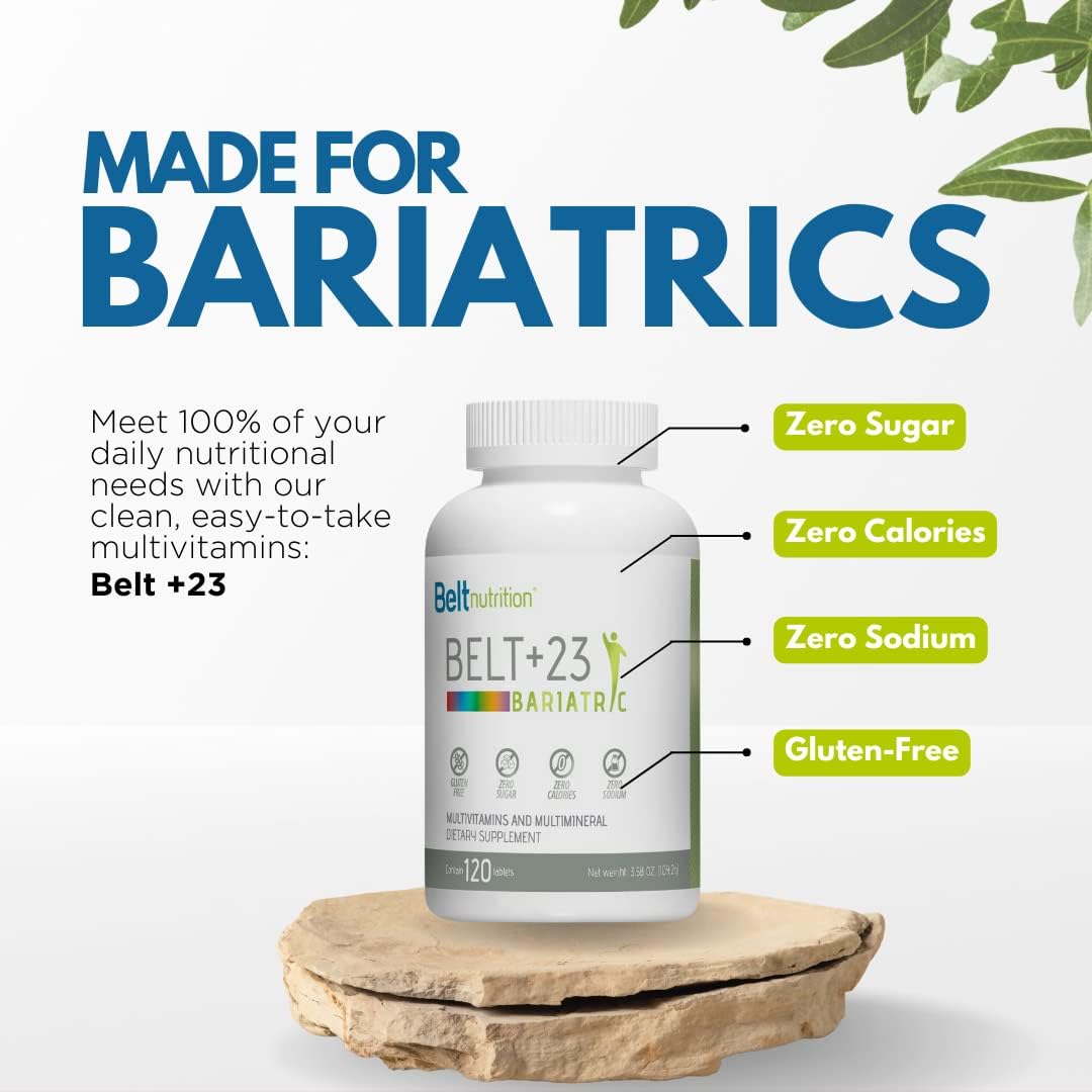 Bariatric Multivitamin with Iron for Gastric Bypass & Sleeve Gastrectomy - 1 Month Supply - No Flavor - Belt Nutrition +23