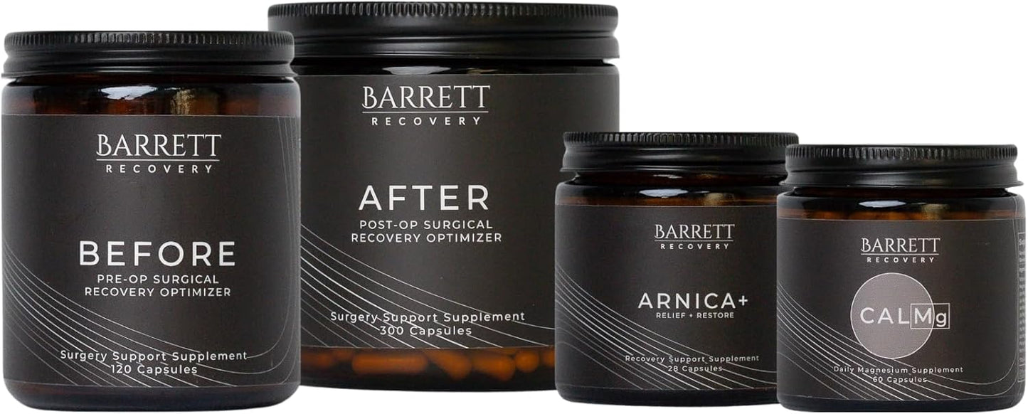 Barrett Recovery Post-Surgery Supplement Program - Includes Before, After, Calmg, and Arnica+ formulas
