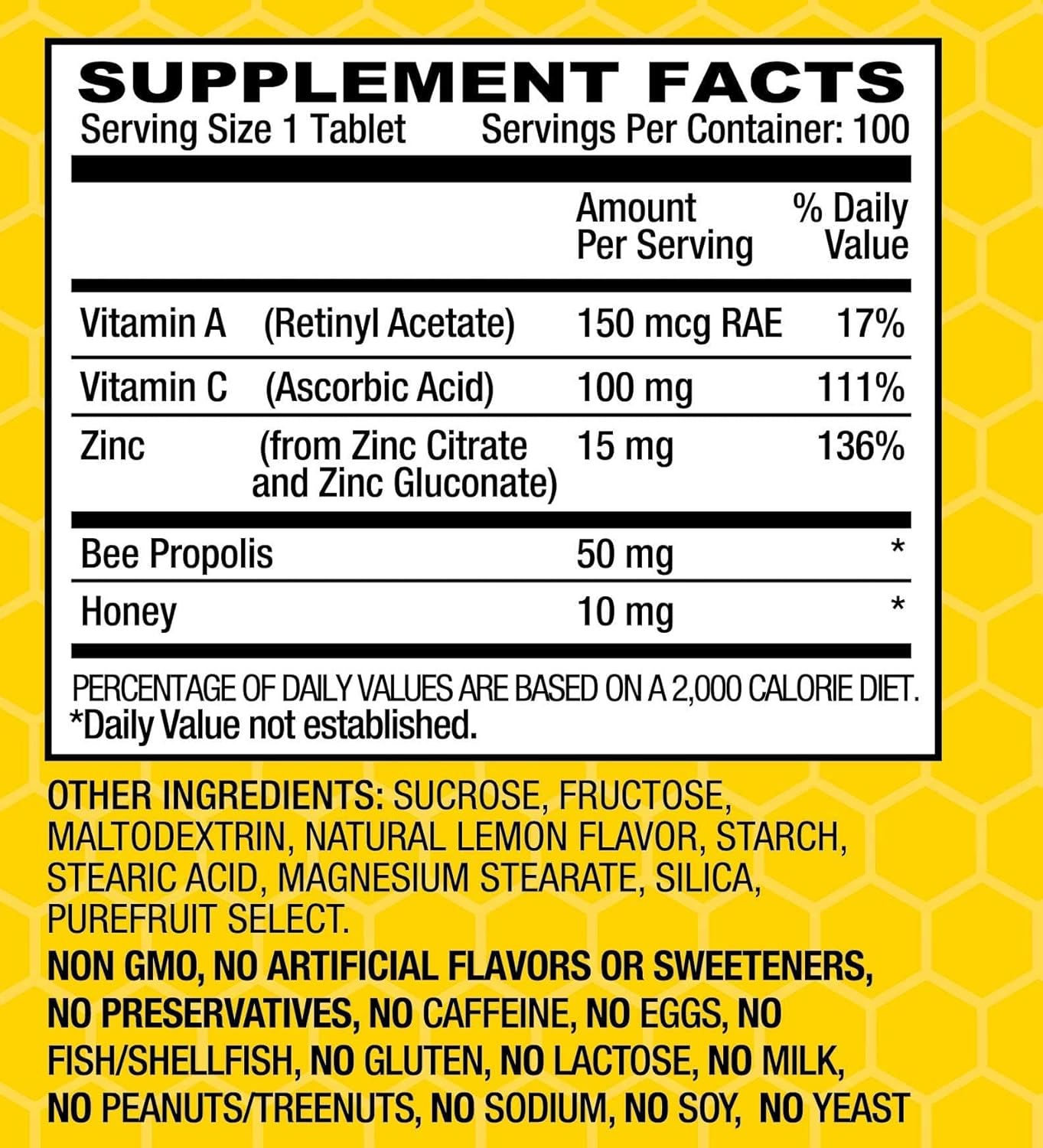 Basic Organics Zinc Lozenges - 100 Count Lemon Flavored - Basic Brands