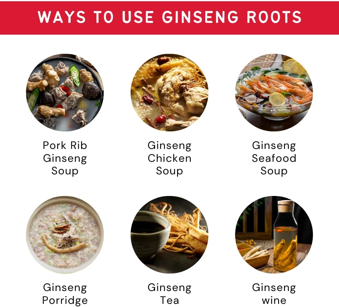 Baumann Wisconsin Ginseng Assorted Whole Roots 4 oz - 100% Natural Panax Ginseng Herb, Pure Dried American Ginseng for Energy Boost