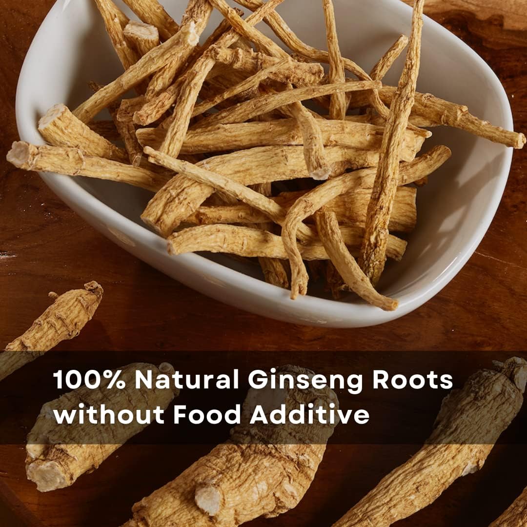 Baumann Wisconsin Ginseng Assorted Whole Roots 4 oz - 100% Natural Panax Ginseng Herb, Pure Dried American Ginseng for Energy Boost