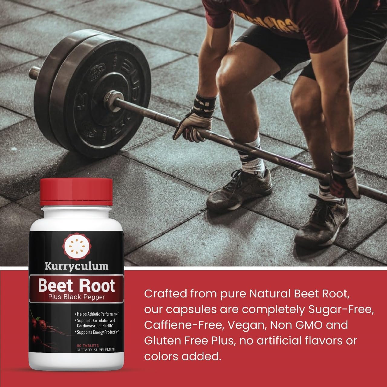 Beet Root and Black Pepper Dietary Supplement for Improved Athletic Performance, Circulation, and Energy Boost