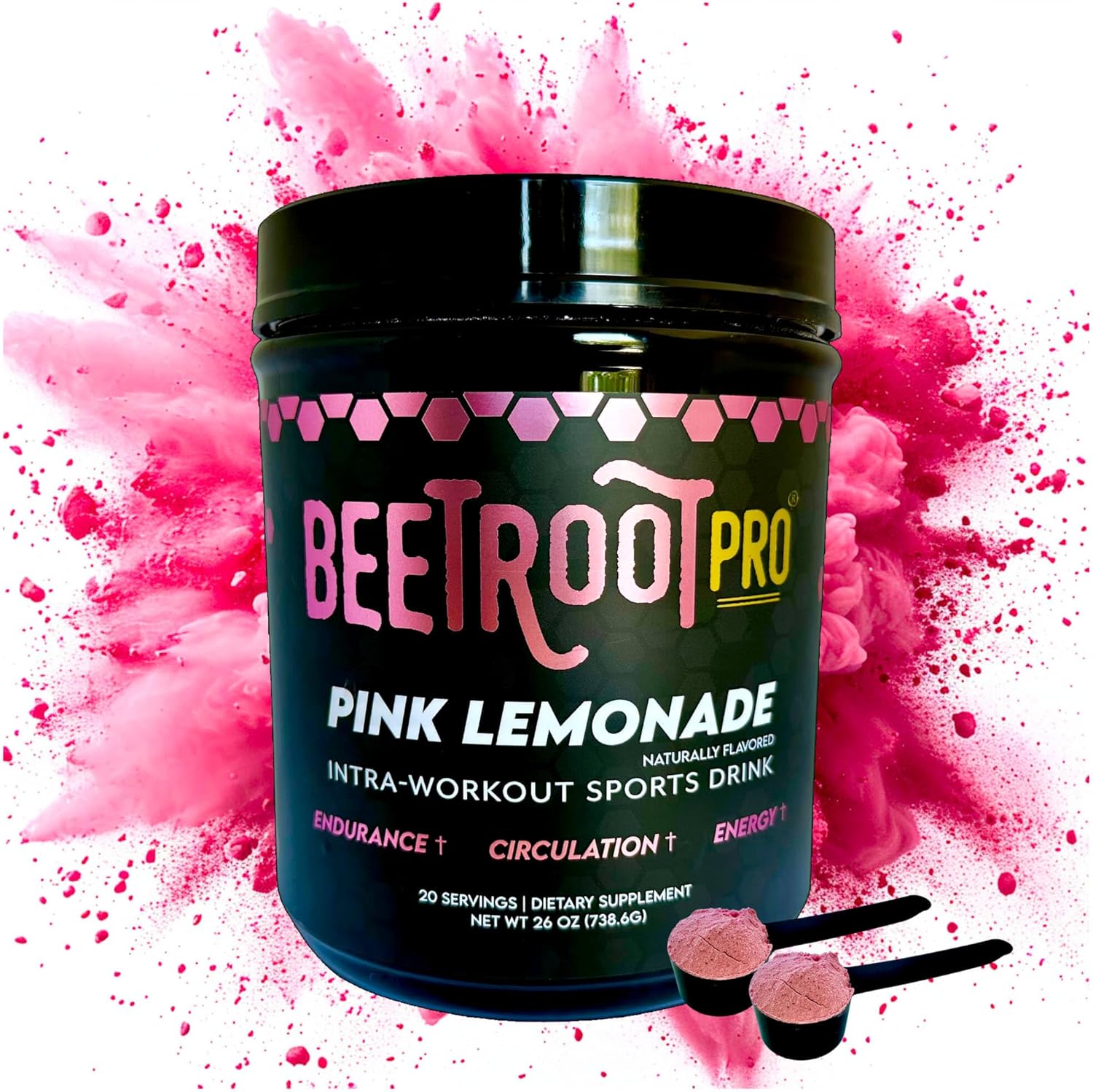 Beetroot Pro Intra-Workout Fuel Powder with Carb10 and Electrolytes - Stamina & Recovery Support with Beet Nitric Oxide