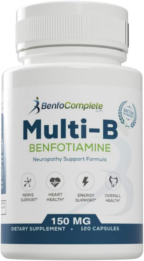 BenfoComplete Neuropathy Support Formula - 150mg 120 Gel Capsules x 3 Bottles
