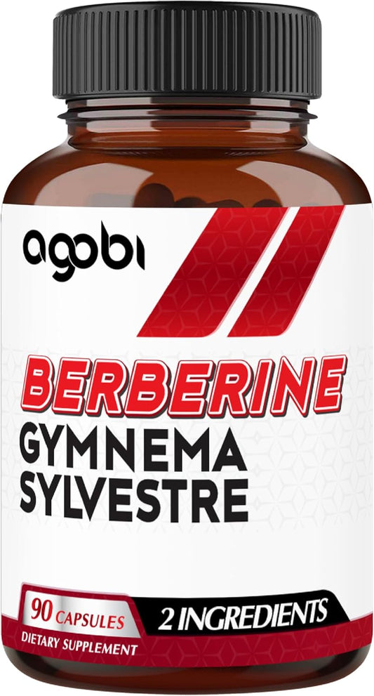 Berberine 500mg Supplements with Gymnema Sylvestre - Immune, Circulation, Digestive & Energy Support - 90 Capsules