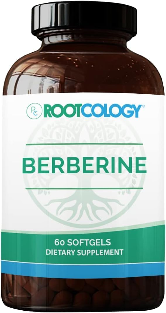 Berberine Softgels by Rootcology Dr. Izabella Wentz | Plant-Derived Cardiovascular Support | All-Natural Formulation | 60 Softgels