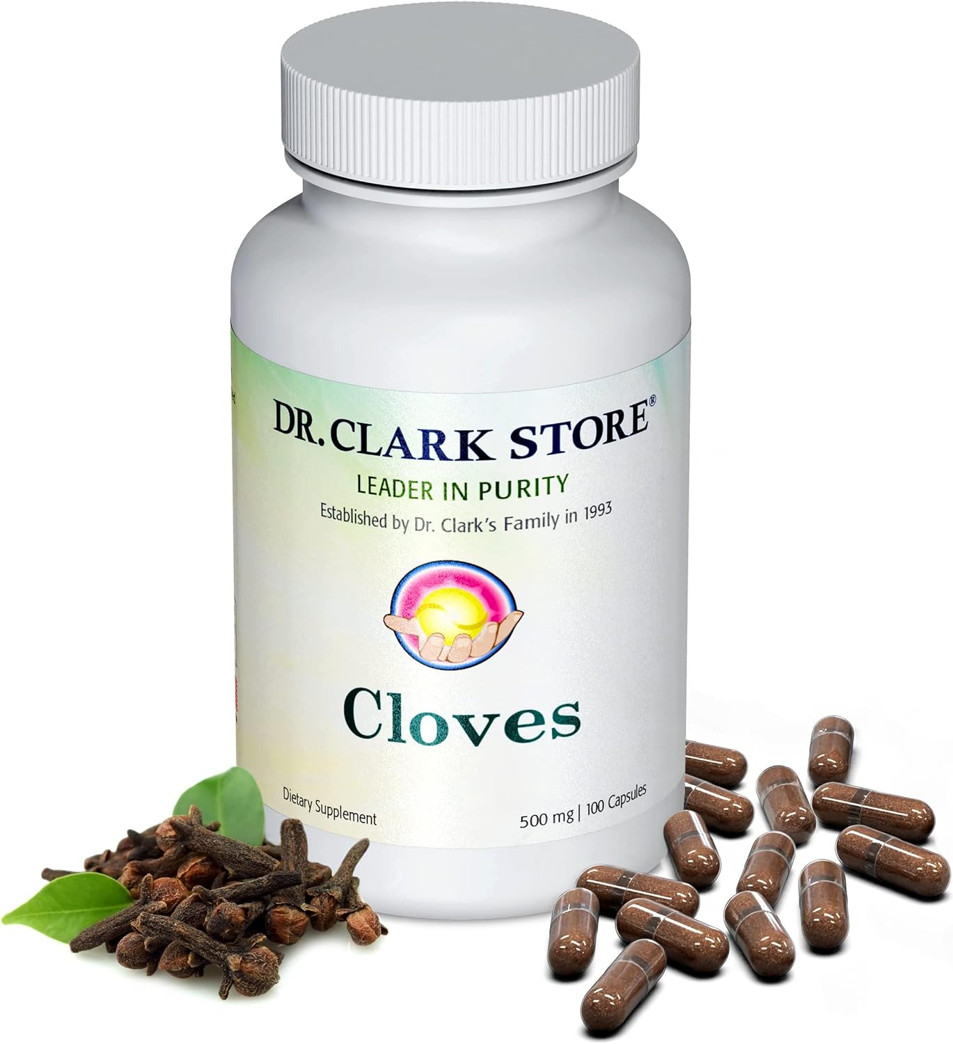 Bernard Jensen's Dr Clark Cloves Supplement for Natural Digestive Health - 500mg Gelatin Capsules (3 Pack)
