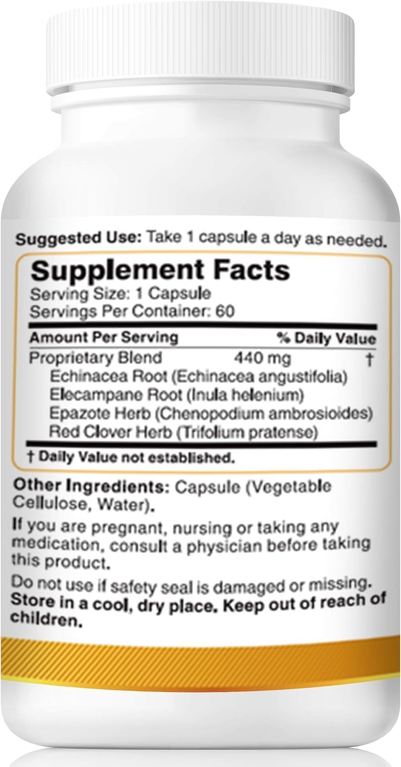 Bernard Jensen's Quick Airway Defense - Natural Lung Health Aid for Clear Breathing, Immune System Booster - 60 Plant-Based Capsules