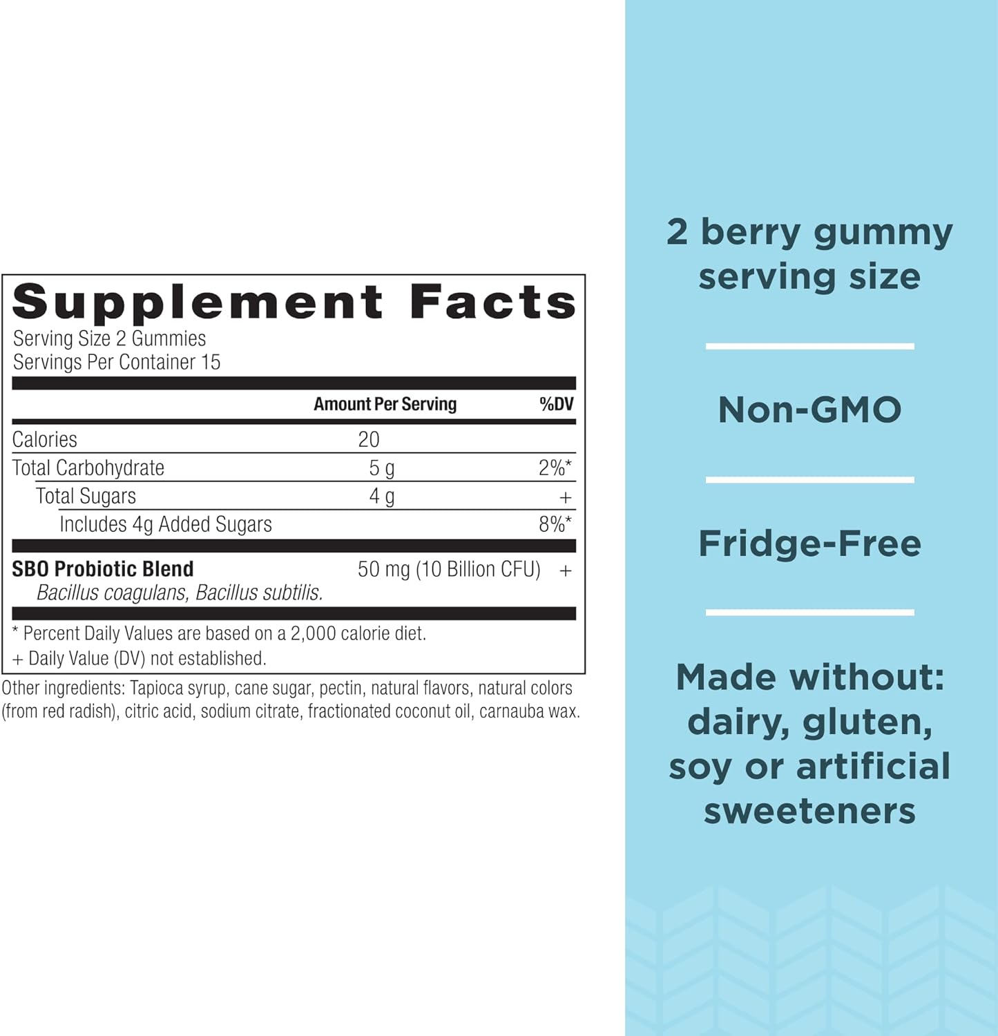 Berry Gummies Probiotics with 10 Billion CFUs for Digestive and Immune Support, Gluten Free - 60 Count