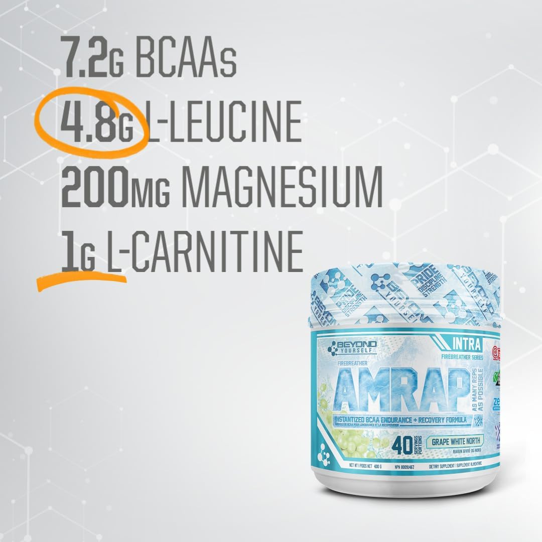 Beyond Yourself AMRAP Grape White North - Energy Boosting Pre-Workout Supplement