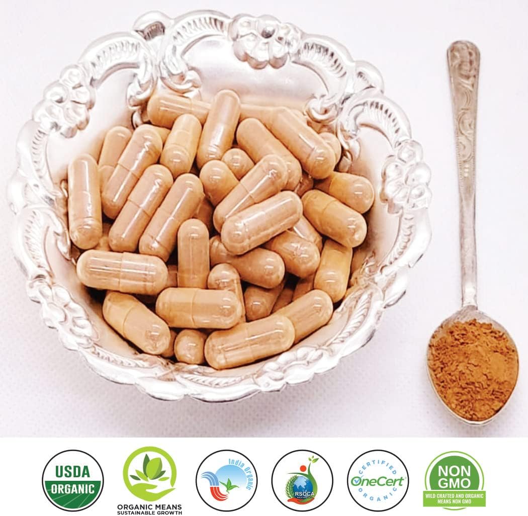 Bijasar Capsules for Liver Health | Pterocarpus Marsupium Alkanoid 4% | 60 Vege Capsules, 800 Mg | Herbsforever