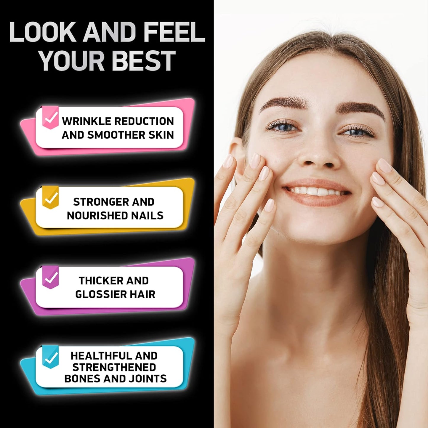 BIOACTIVE LABS Women's Iron, Folic Acid, and Liquid Collagen Bundle for Anemia, Pregnancy, and Beauty Support