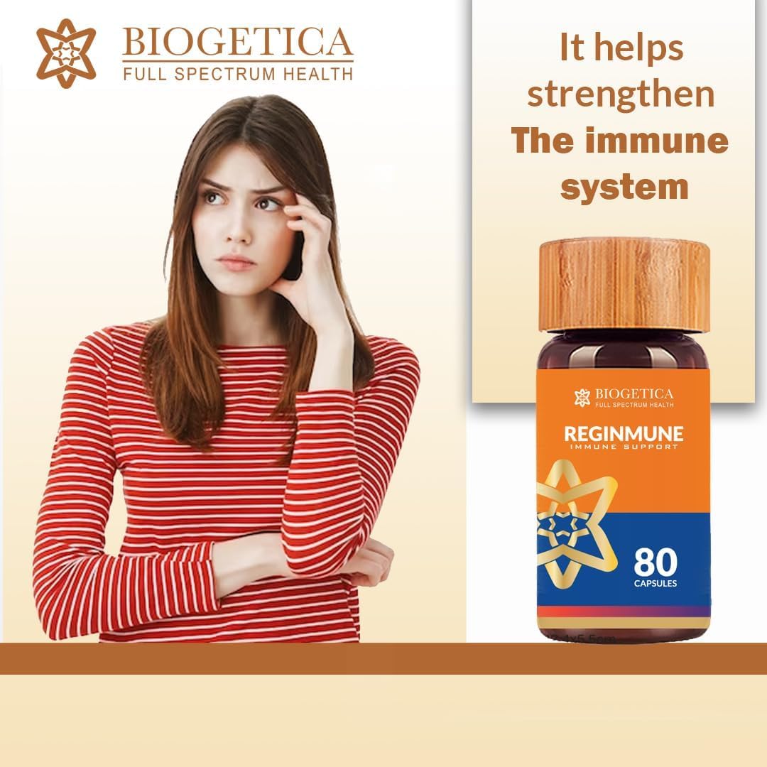 Biogetica Reginmune - Boost Your Immune System Naturally with 80 Capsules of Daily Immune Support