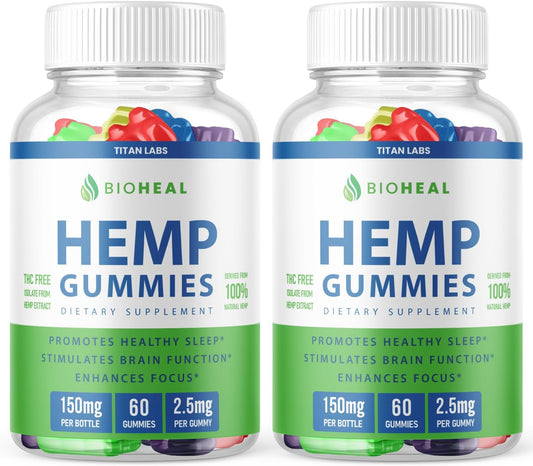 Bioheal Gummies 2 Pack - Advanced Formula Support for Tinnitus Relief - 300mg metabolism booster Gummies - 120 Gummies Total