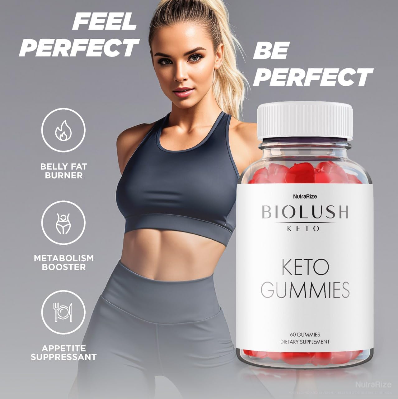 Biolush Keto ACV Gummies - Maximum Strength Slimming Formula Supplement with Keto and ACV - 60 Gummies for Advanced Results
