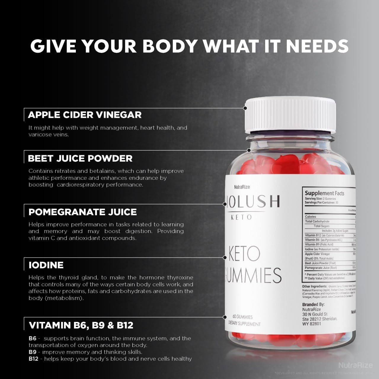 Biolush Keto ACV Gummies - Maximum Strength Slimming Formula Supplement with Keto and ACV - 60 Gummies for Advanced Results