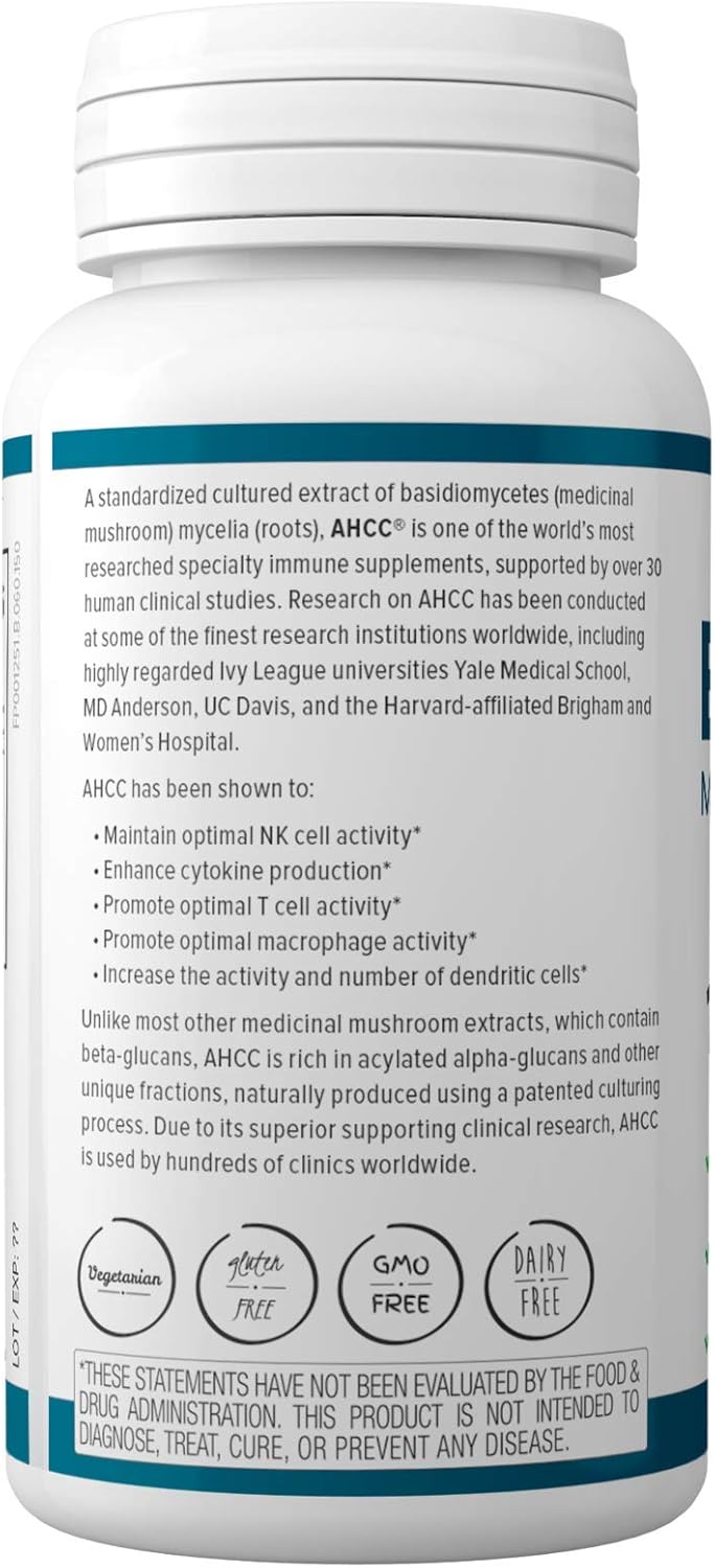 Biomix Immune Support Supplement AHCC 750-60 Capsules - Boost Your Immune System Fast!